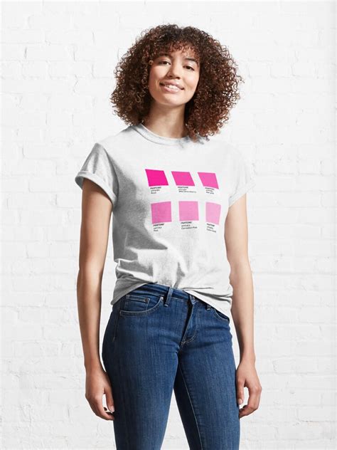 Bright Pink Gradient Pantone Color Swatch T Shirt By Softlycarol