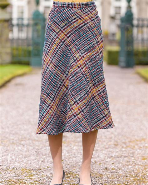 Ladies Thorney Wool Blend Tweed Skirt Made In The Uk Sizes 10 24