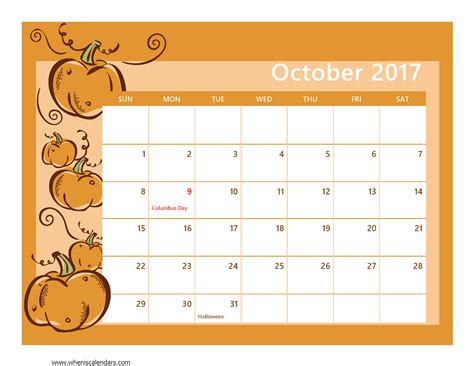Printable October Schedule Printable Word Searches