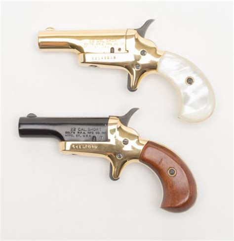 Pair Of Colt Lord And Lady Single Shot Derringers 22 Short Cal 2 1