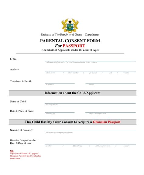 Free 10 Sample Parental Release Forms In Ms Word Pdf