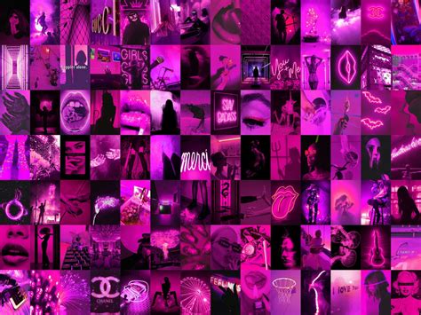 180 PCS Neon Pink Wall Collage Kit Boujee Pink Art Etsy UK