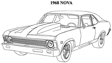 Entrelosmedanos Muscle Cars Coloring Pages