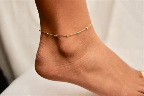 Simple Anklet Ankle Bracelet Gold Anklet Anklets For Women Etsy India