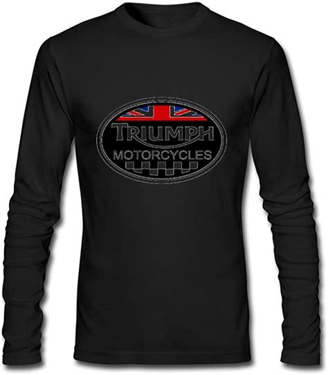 Mens Triumph Motorcycle Logo Long Sleeve T Shirt Amazonca Clothing