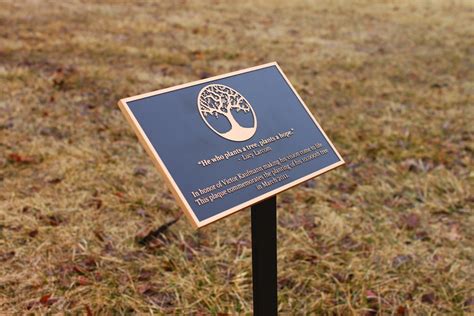 Outdoor memorial plaques and other memorial markers can be a wonderful way to do this. Cast Bronze Garden Plaque with Stake | Memorial Garden ...