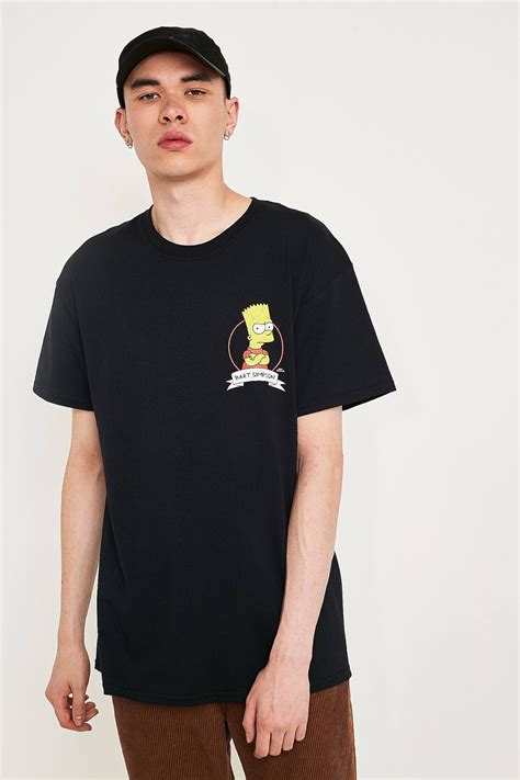 Uo Bart Simpson Black T Shirt Urban Outfitters Bart Simpson Urban
