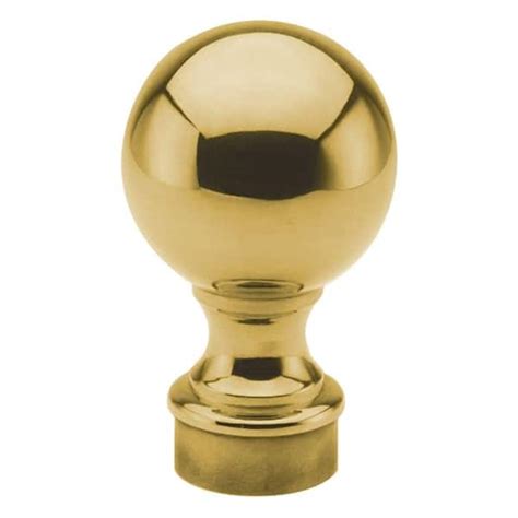Polished Brass Ball Finial For 2 In Outside Diameter Tubing 00 604 2 The Home Depot