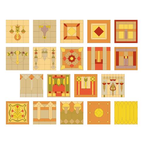 Stained glass window in the baroque style. Square stained glass patterns | Craftsmanspace