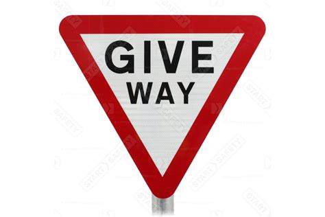 Give Way Sign Permanent Road Sign In Stock Trade Price