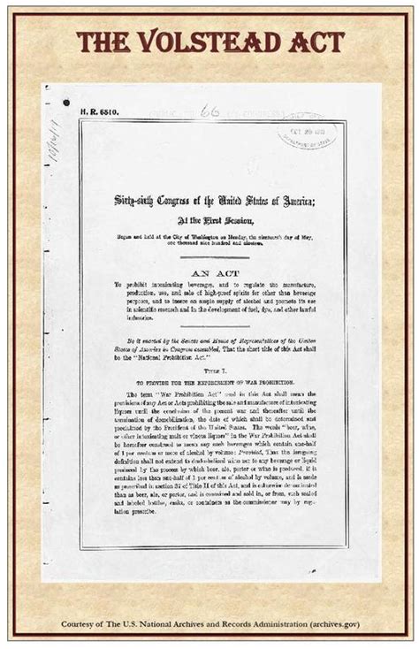 Revisiting The Volstead Act The Power Behind The Eighteenth Amendment