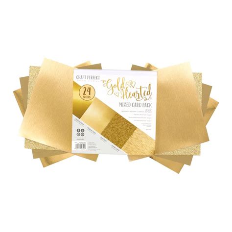 Gold Hearted Mixed Card Pack 6 X 6 Craft Perfect Tonic Studios