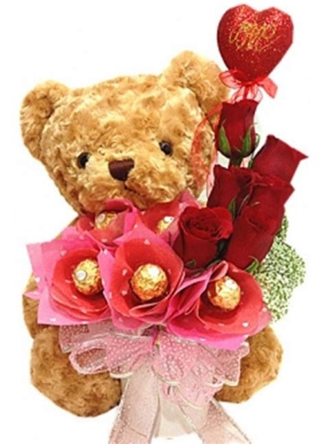 As the store was out of fresh flowers for my requested delivery date, i got an email advising they could only deliver the. Rose Ferrero Rocher Teddy Vase sameday flower delivery to ...