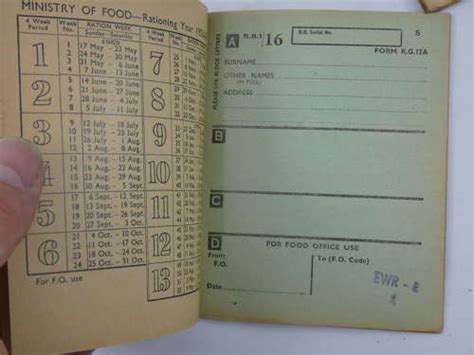Ww2 Post War British Ration Books In Wallet