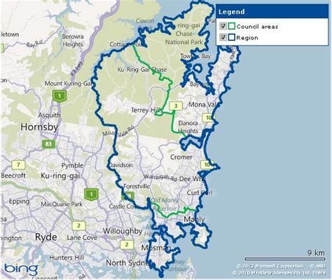 Map Of The Northern Beaches Northern Beaches Landscapes