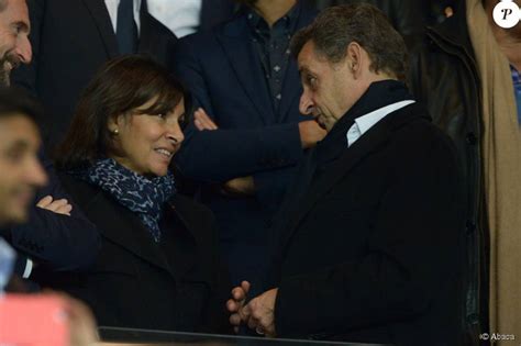 Nicolas Sarkozy Et Anne Hidalgo Au Parc Des Princes Lors Du Match Entre Le Paris Saint Germain