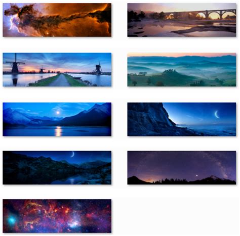 Desktop Fun Dual Monitor Nightfall And Starlight Panoramic Theme For