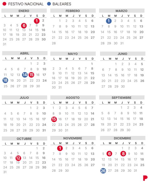 Calendario Laboral Baleares 2022 Con Todos Los Festivos
