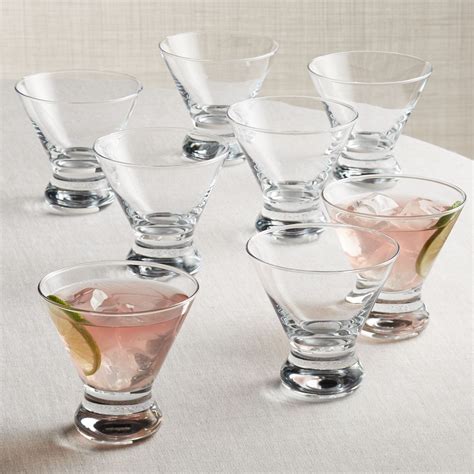 Boxed Cocktail Glasses Set Of 8 Crate And Barrel Fun Wine Glasses Glassware Glass