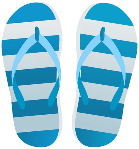 Blue Flip Flops Transparent Clip Art Image Blue Flip Flops Art