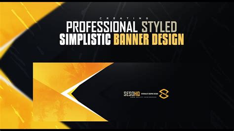 Photoshop Tutorial Professional Styled Simplistic Banner Design Youtube