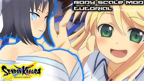 How To Setup Senran Kagura Shinovi Versus Body Scale Mod Full Tutorial Youtube