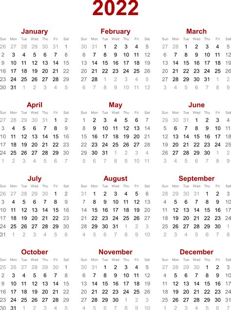 2022 Yearly 2022 Calendar With Holidays Printable Free Letter Templates