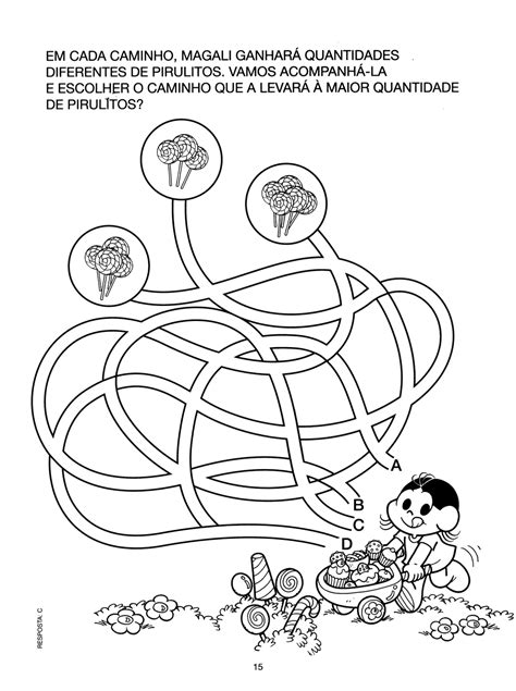 Mundo Infantil Atividades De Matemática Turma Da Mônica