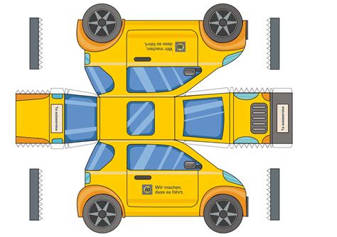 Papierautos ausschneiden / zum ausdrucken und bast. Papierautos Ausschneiden : 3d Paper Model Car Cut And Glue ...