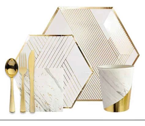 Platos Vasos Desechable Para Fiesta,bodas ,cumple,elegantes | Meses sin