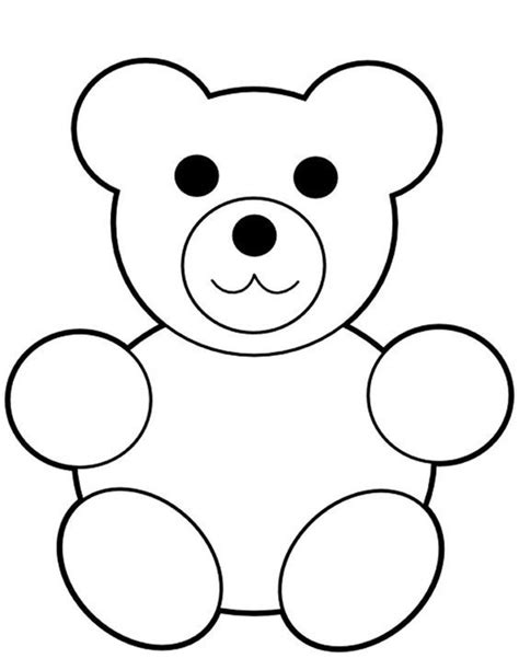 Coloriage Ourson Coloriage Teddy Bear Template Teddy Bear Drawing