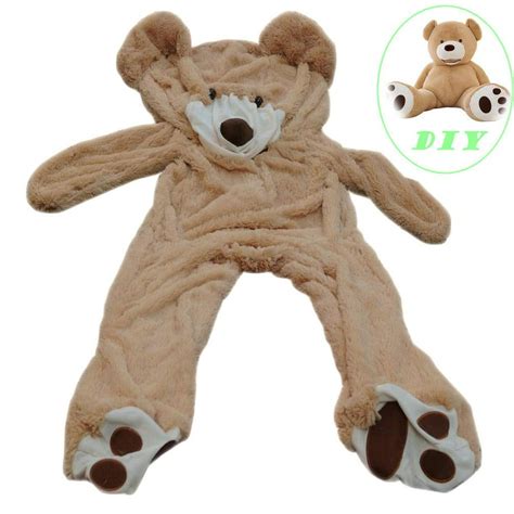 Life Size Huge Plush Teddy Bear Unstuffed Soft Giant Animal Toy 63
