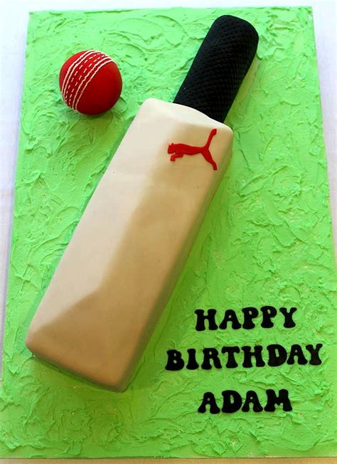 Cricket Bat And Ball Cake