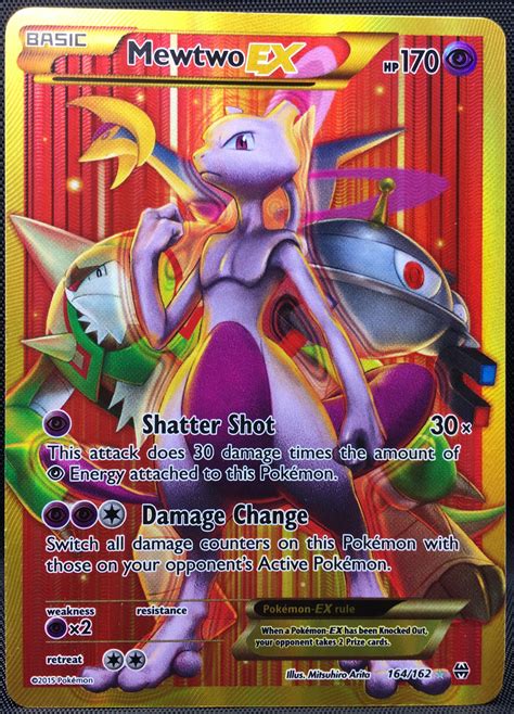 Buy the cards you need with no hassles. MEWTWO EX 164/162 SECRET RARE Gold Pokemon TCG : XY BREAKthrough - NEW | eBay