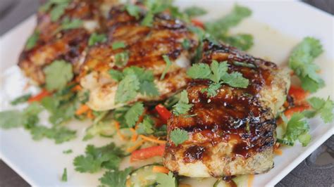Sweet Chili Grilled Chilean Sea Bass Youtube