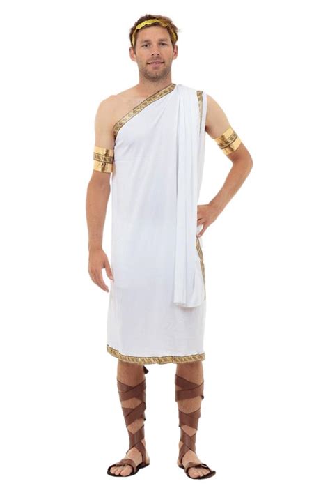 Toga Costume For Men Adult Roman Toga Outfit X Small White Clothing