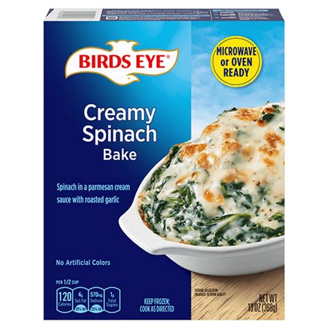Frozen Creamy Parmesan Spinach Bake Birds Eye