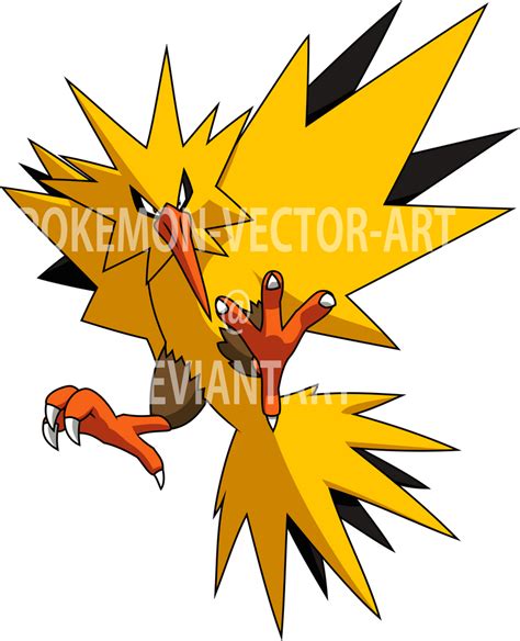 Shiny Zapdos Vector By Pokemon Vector Art On Deviantart
