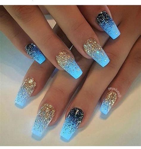 Best Nails Ever Ombrenails Blue Acrylic Nails Blue Nail Art