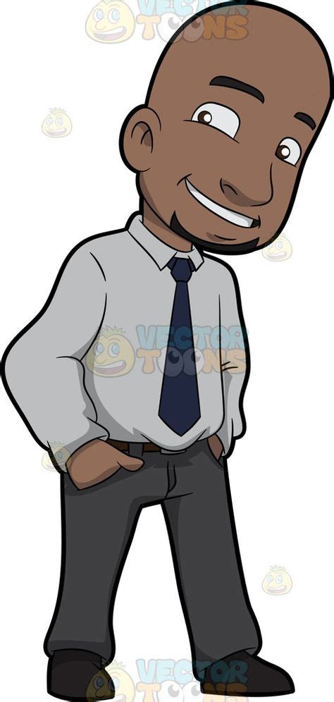 A Charming Black Bald Man Com Imagens Ilustrações Vetoriais