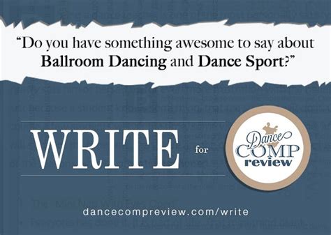 Do You Have Something Awesome To Say About Ballroom Dancing And Dance