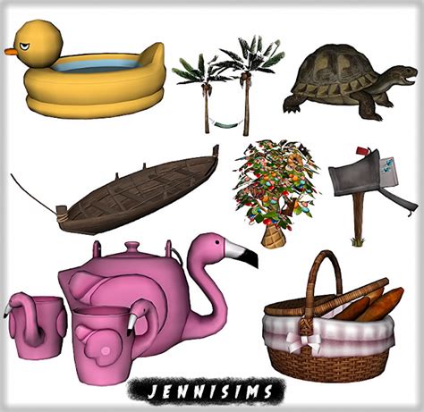 Jennisims Downloads Sims 4set Vol 55 Decoratives 8 Items