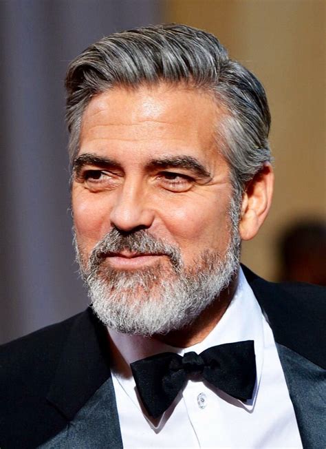 George Clooney Grey Hair Men New Beard Style Stylish Men Over 50