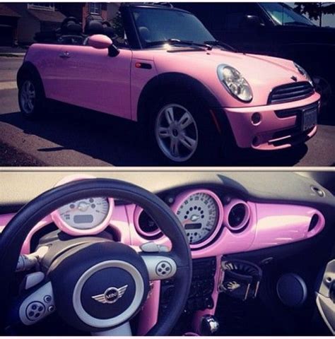 Baby Pink Mini Cooper Convertible Interior Luxury Omg