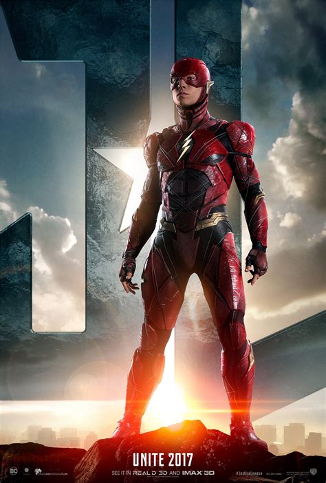 Justice League 2017 Poster Ezra Miller As The Flash Justice