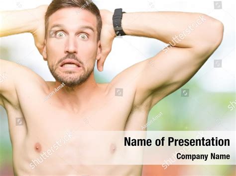 Shirtless Handsome Muscular Powerpoint Template Shirtless Handsome