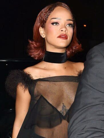 Rihanna Candid See Through Nipple Slip Photos Leaked Infagirls