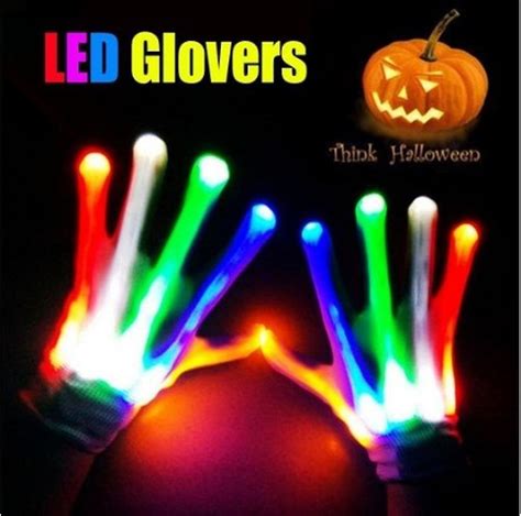 Led Gloves Led Multicolor Flashing Gloves Flashing Skeleton Colorful
