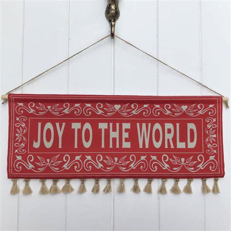 Joy To The World Wall Hanging By Sandy A Powell