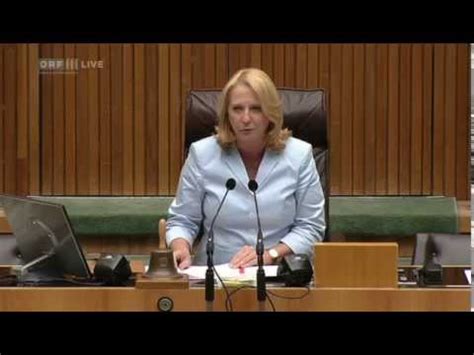 Doris bures parlamentspräsidentin und harald troch abgeordneter nr. Doris Bures (SPÖ) /2 - YouTube